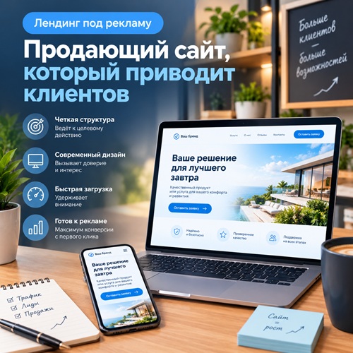 Лендинг под рекламу — продающий сайт, который приводит клиентов