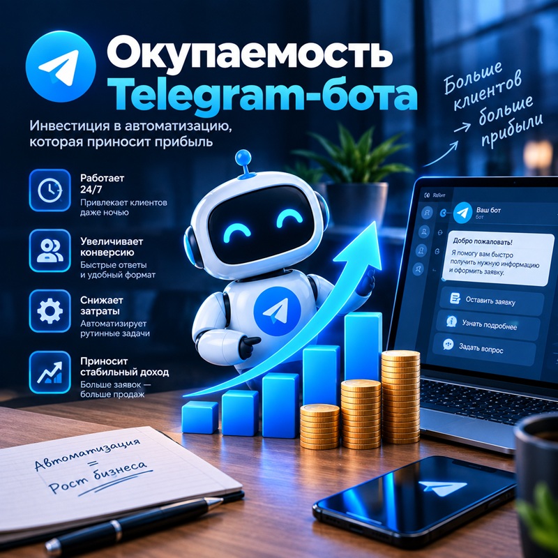 Окупаемость Телеграм-бота — почему бот дешёвый, а не дорогой