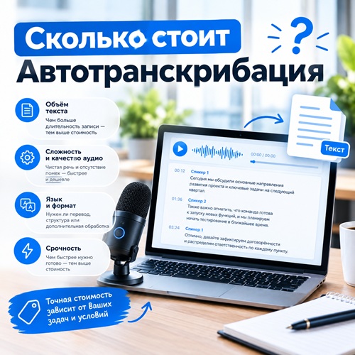 Сколько стоит автотранскрибация — от чего зависит цена расшифровки