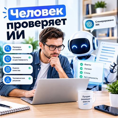 Где ИИ не справляется — границы технологии, человек проверяет ИИ