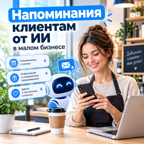 Напоминания клиентам от ИИ в малом бизнесе — снижают долю неявок