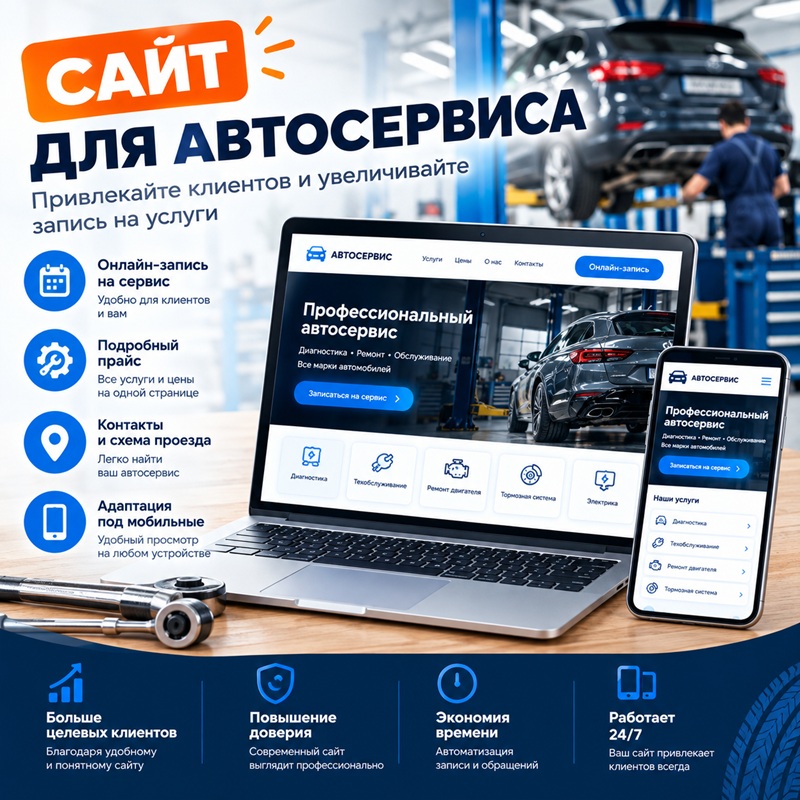 сайт для автосервиса